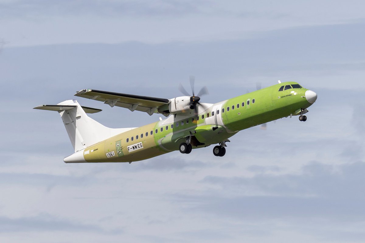 ATRaircraft's tweet photo. A first flight of an #ATR with our New Air Conditioning Management System (NAMS) took place last week #ATRLeads https://t.co/5tbltXQNnA