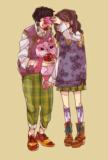 【創作】チャイナと病み子
高校生のカップル。顔見せはNG。ベースは学校の制服。
多分ちょいちょい続く。 