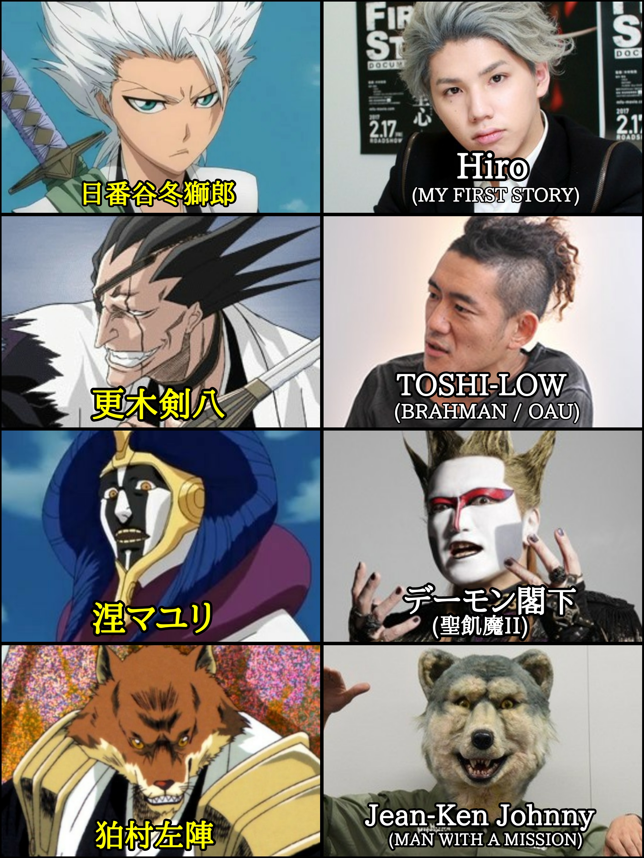 餓鬼iちょ もしbleachをバンドマンで実写化した時のキャスト 異論は認めます T Co Gyh1kpapkb Twitter