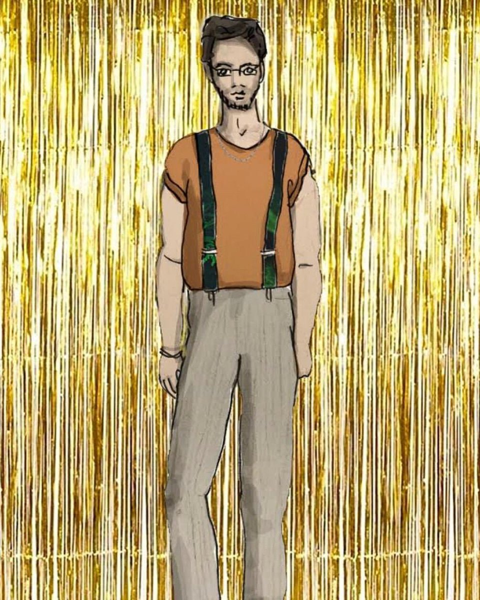 MintFaceProd's tweet photo. And finally our character sketch of Greasy Man, a jack-of-all-trades and performing the duties of a waiter! Portrayed by the brilliant #JanKnightley! Thank you @alicehalewood for all of these costume sketches, your hard work & creativity!🌟🌟🌟 #film #actor #bts #dingdingnext https://t.co/8j1GX3lB3I