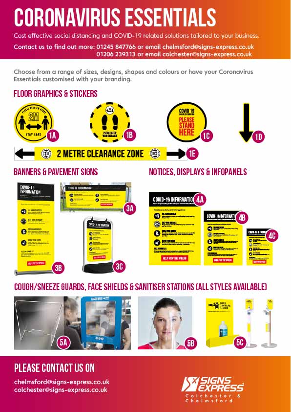 SXColChelms's tweet photo. Place of business/ offices/ shops etc are planning their strategy to open safely for staff and customers as per Govt guidance. If you are thinking along the same lines, we can help! 📨 chelmsford@signs-express.co.uk or colchester@signs-express.co.uk https://t.co/G9B2LJab2G