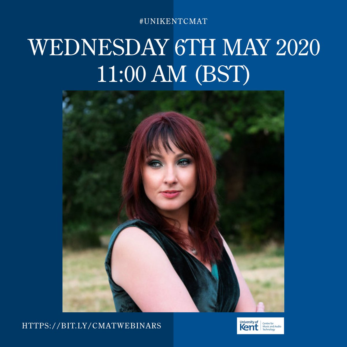 UniKentCMAT's tweet photo. Tomorrow at 11am we have music lecturer Anna Neale giving a webinar about what makes a good song. Head over to our blog for more information on how to join the webinars: https://t.co/bjZCWDFKuQ #UniKent #UniKentCMAT #AnnaNeale #WeAreMedway #SongWriting #CMATWebinars https://t.co/s2UaiHAx7F