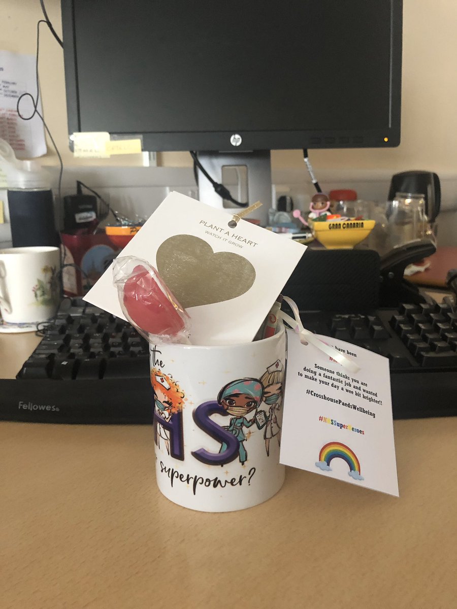 CrosshousePaedW's tweet photo. #youvebeenmugged. Deliveries this weekend to some of the people who keep our department going 🌈 https://t.co/YveVi9Rat6