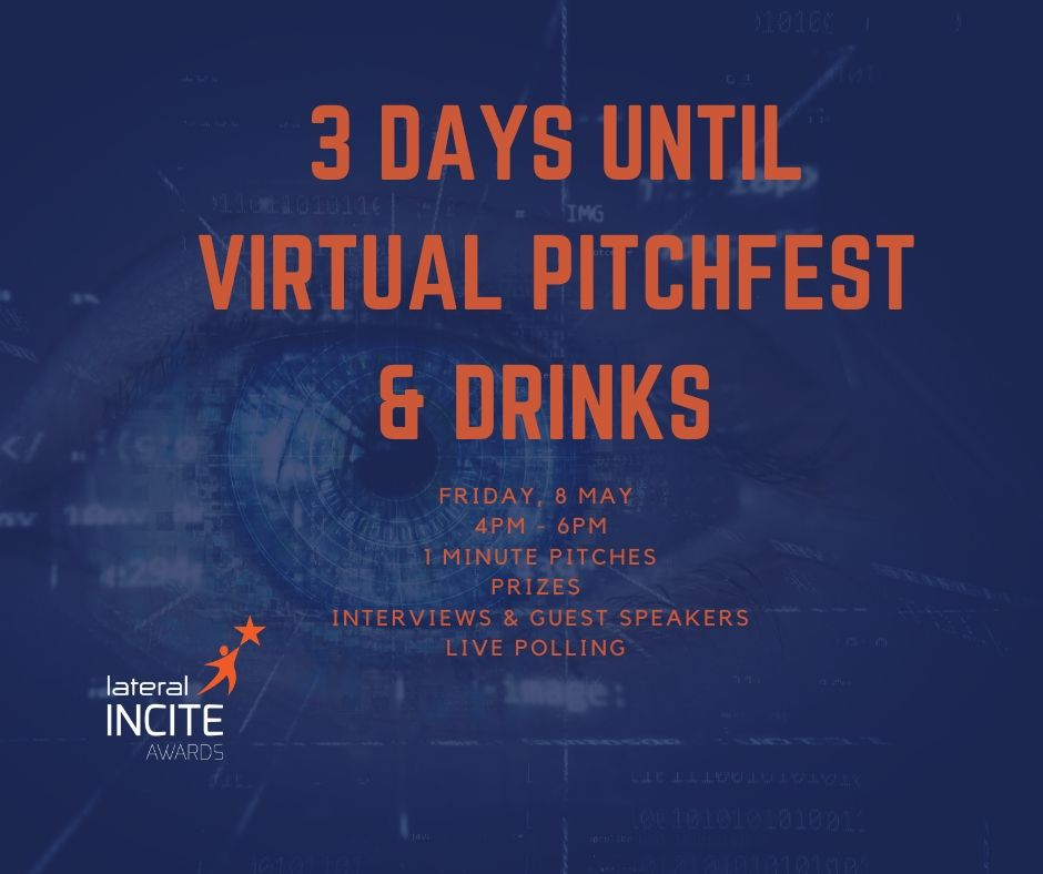 THREE more sleeps until our very first Virtual Pitchfest &amp; Drinks. We’re excited to host our industry leaders, investors, innovators &amp; viewers from around the world - Stockholm, Singapore, London. Have you registered your FREE spot? 
 eventbrite.com.au/e/2020-lateral…