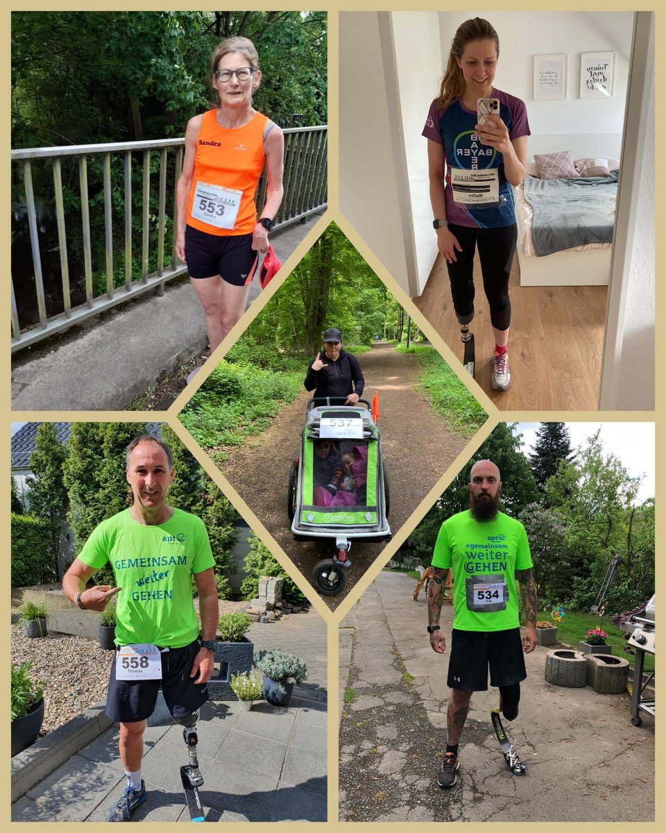 AProthesen's tweet photo. Unsere Breitensportler aus der #FitmitProthese 🦿Gruppe wollten es sich nicht nehmen lassen trotz der #Coronakrise bei einem 5 km Lauf zu starten. Ward ihr am Wochenende auch unterwegs? #gemeinsamweitergehen #aptprothese #prothese #fit #sport #run #amputation #össur #ottobock https://t.co/c8llet7bCE