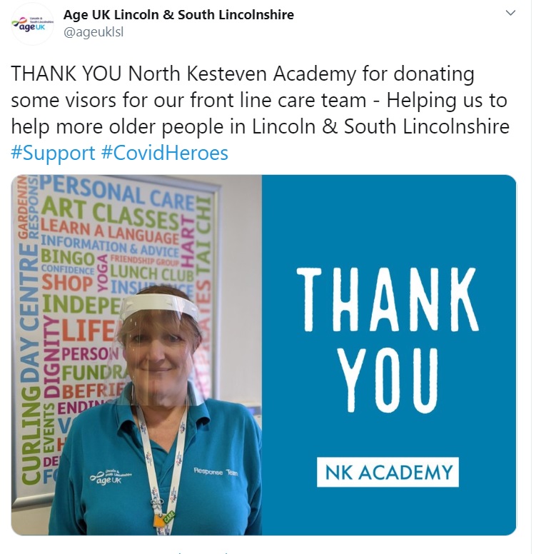 ThinkNKAcademy's tweet photo. PPE that we've provided to Age UK. Happy to help.
#ThinkNKAcademy #Support #CovidHeroes https://t.co/IeOMvZAPZO