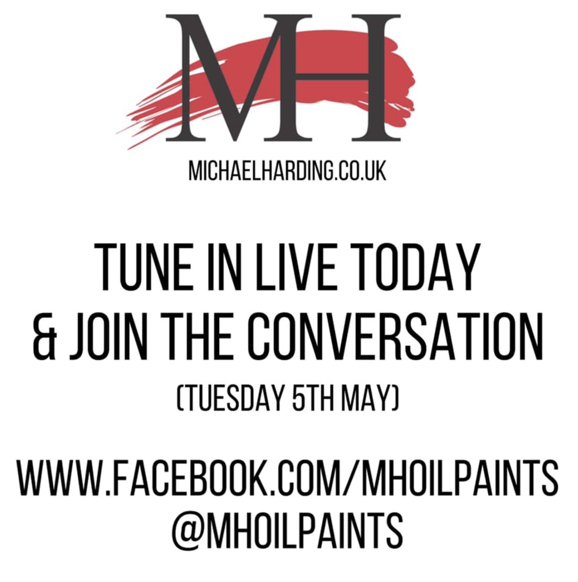 Come and join me and @peterkeeganartist live in casual conversation. I will be answering your artist questions 🎨
15:00 BST - 6:15am PDT - 9:15am EDT - 23:15 AEST
Facebook.com/mhoilpaints