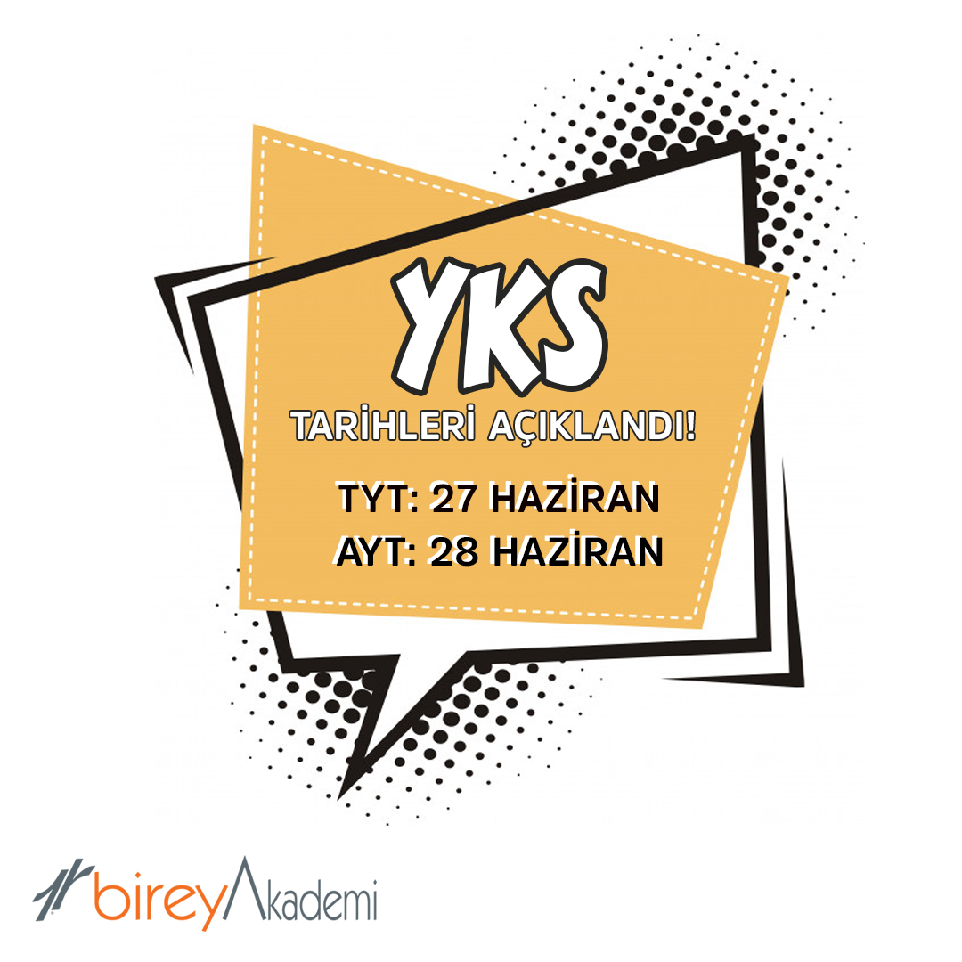 📣 Yükseköğretim Kurumları Sınavı (YKS) 27-28 Haziran’da yapılacak.