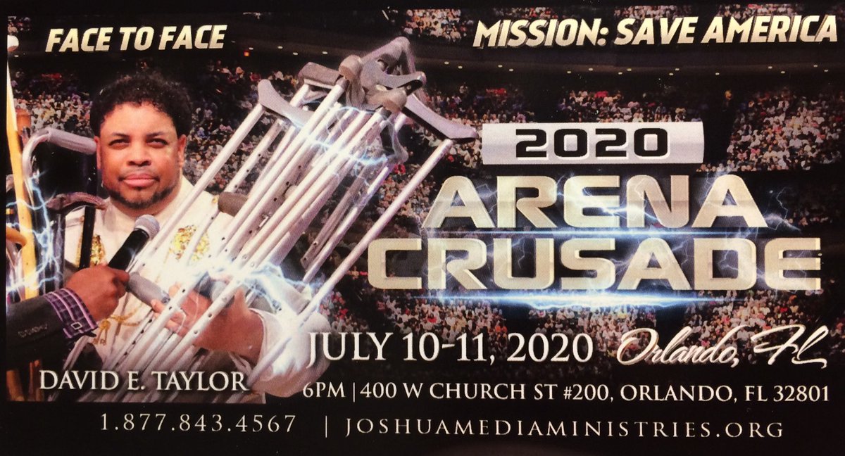 JustaCrabb's tweet photo. @LouadaRaschke OVER 20,000 CHRISTIANS TOGETHER PRAYING GOD SAVE AMERICA WITH MANIFESTATION OF THE FATHERS FOOT ON THE ALTAR, FACE TO FACE APPEARANCES FROM JESUS, MARVELS, WONDERS, MIRACLES, ASCENSION TO HEAVEN, DESCENSION TO HELL, IN THE MIGHTY NAME OF JESUS, FREE ADMISSION!!! #2Chronicles7:14 https://t.co/lq6ebxyWRx