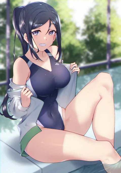 一緒に泳ぐかなん?? 
