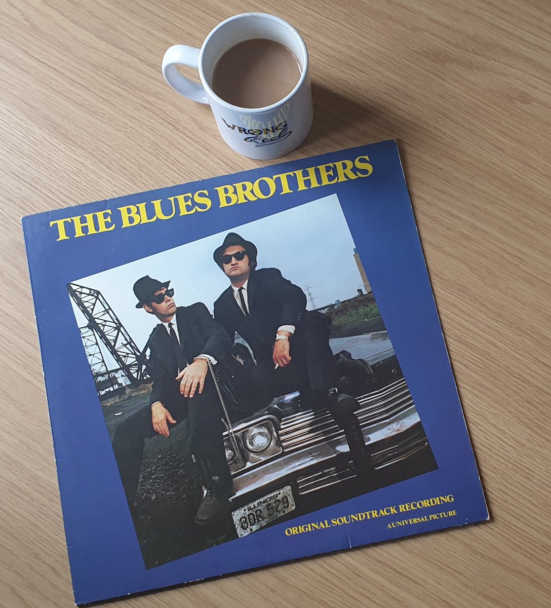 Stevoo7's tweet photo. Morning coffee with Jake and Elwood 
@dan_aykroyd #JohnBelushi #johnlandis #stevecropper #duckdunn
#murphydunne #williehall #tommalone
#loumarini #mattmurphy #alanrubin #cabcalloway #johncandy #carriefisher 
#raycharles #jamesbrown #arethafranklin https://t.co/6q6bwUmLPj
