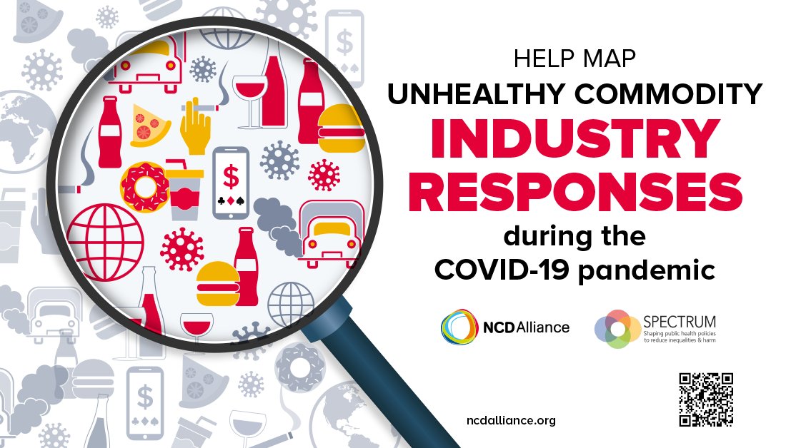 🔎Have you seen unhealthy commodity industry responses to the #COVID19 pandemic that could compromise health &amp; efforts to #ActOnNCDs? 

🧩NCDA &amp; <a href="/SPECTRUMRes/">SPECTRUM Research Consortium</a> are mapping examples from all over the world. 

🤔Can you help? 

💡Find out more: ncdalliance.org/news-events/ne…