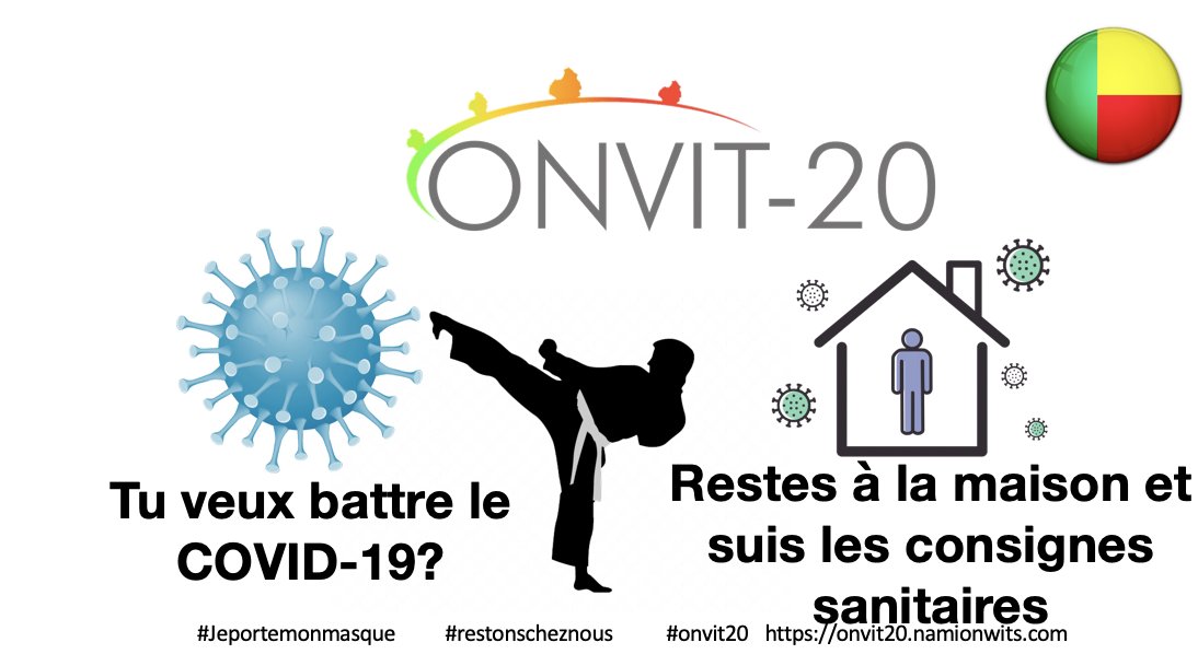 20Onvit's tweet photo. Avec ONVIT-20, aidons les populations les plus démunies du Bénin à respecter les consignes pour lutter contre la covid-19. C'est ici 👇
https://t.co/xyIc2fiC58
#AfricaVsVirus #Covid19bj #agircontrecovid19 #BeninoisDuCoeur https://t.co/hzpNtc2aC4
