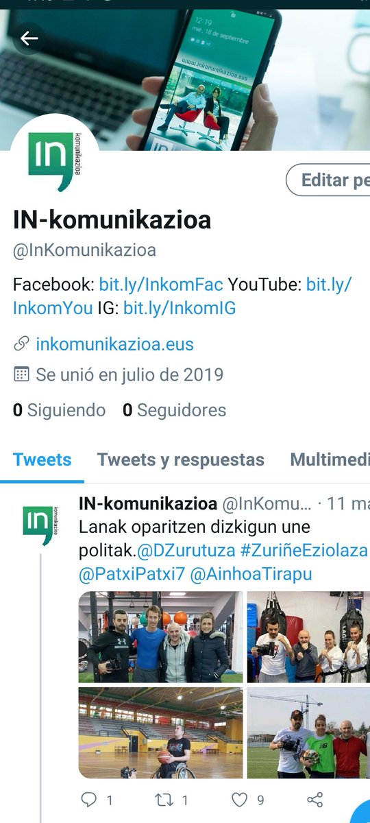 AANASAGASTI's tweet photo. Llevamos 2 meses con la cuenta de @InKomunikazioa
suspendida y bloqueada sin haber infringido ninguna de las normas. Tampoco hemos recibido ninguna notificación por parte de @twittersupport y @twitterespana.Nos han quitado la oportunidad de difundir nuestro trabajo.¿Nos ayudas? https://t.co/u599dQAUgW