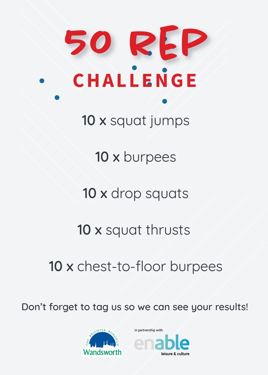 FurzedownRec's tweet photo. Are you ready for this weeks challenge? Send us your results! #enable #keepfit #challenge https://t.co/6ICiLQcTtJ