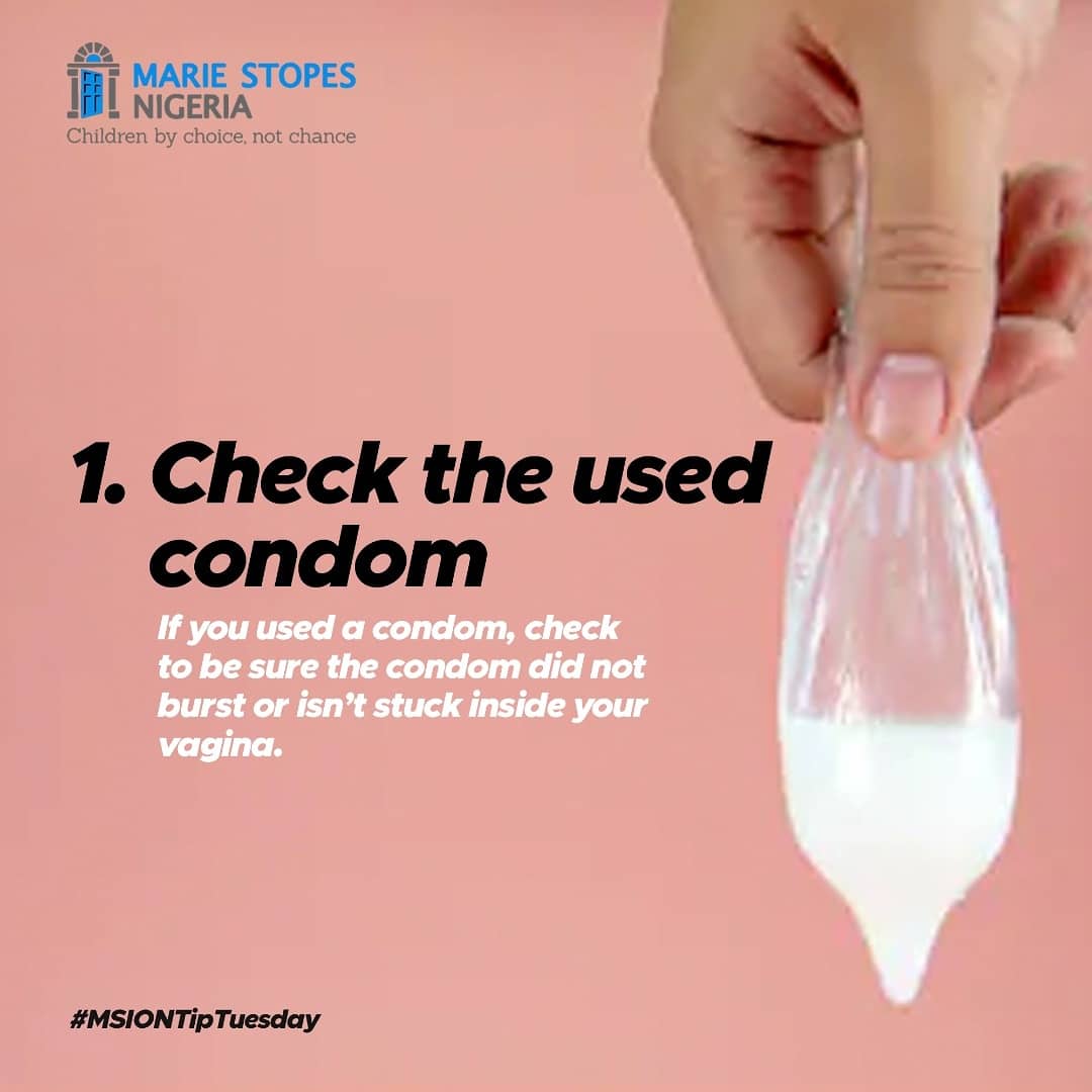 Marie Stopes Nigeria 🇳🇬 on Twitter: "1. Check the used condom. If you