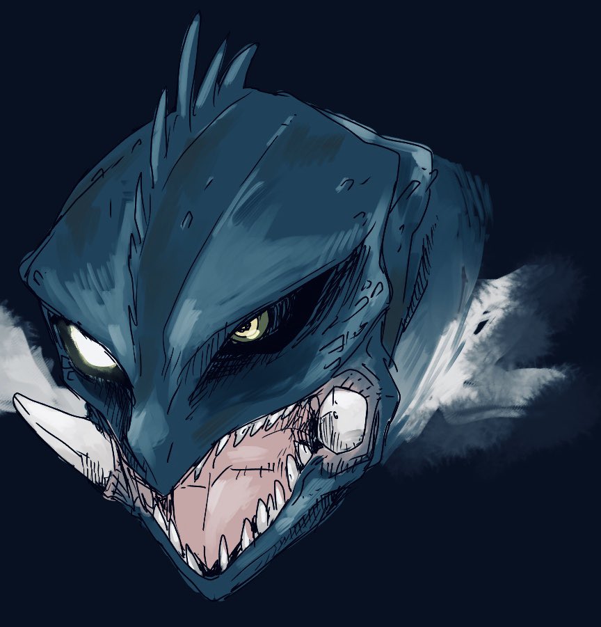 うろ覚えだけどめちゃかっこいいガメラ描けた(自画自賛) 