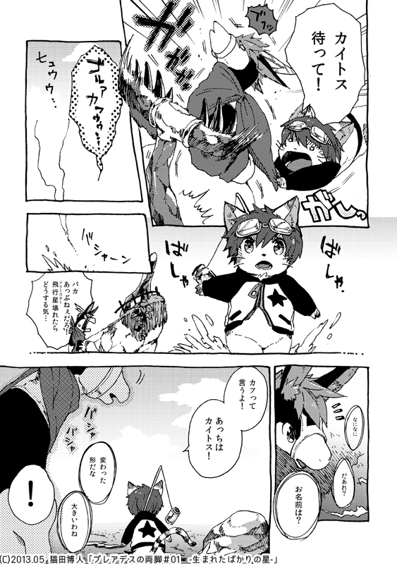 [創作] 猫少年とドラゴンが喋る岩と出会うマンガ(一話目)③ #プレアデスの両脚 