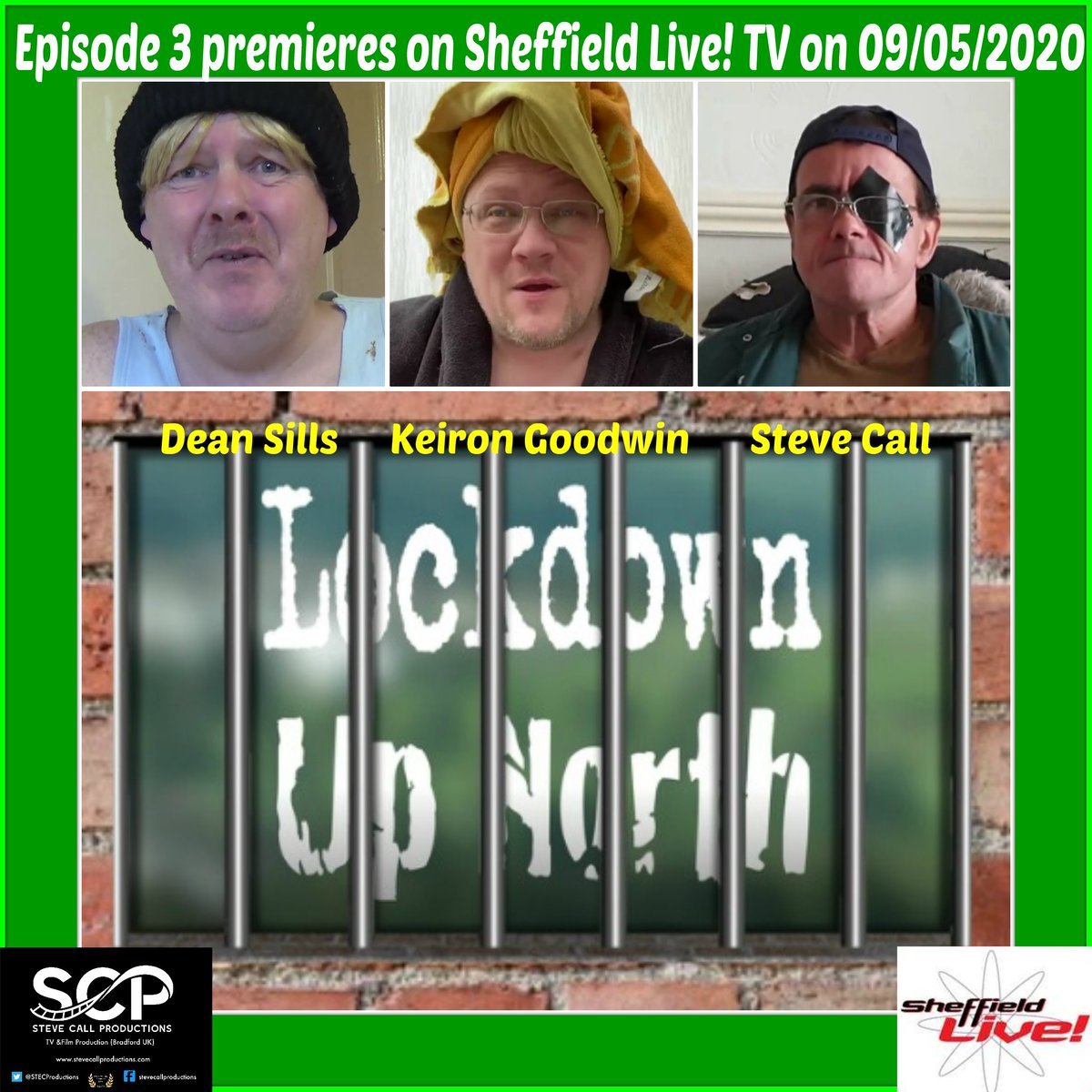 The TV Premiere of Lockdown Up North, episode 3 <a href="/STECProductions/">SteveCallProductions</a> <a href="/sheffieldlive/">sheffieldlive</a> with @dean_sills <a href="/keirong/">Keiron 🇪🇺</a> Filmed by the actors in their own homes by themselves <a href="/AdamFowlerITV/">Adam Fowler</a> Filmed in Rotherham, Sheffield, Bradford. Edited by Steve Call. The original series is back <a href="/LatestTVBtn/">Latest TV</a>