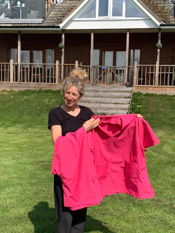 mary_suffolk's tweet photo. Nearly 50 sets of scrubs made by volunteers from the Clare area delivered to West Suffolk Hospital - huge thanks to the talented team who made up the scrubs and the generous people who raised the funds for materials https://t.co/leFZtj0Njp