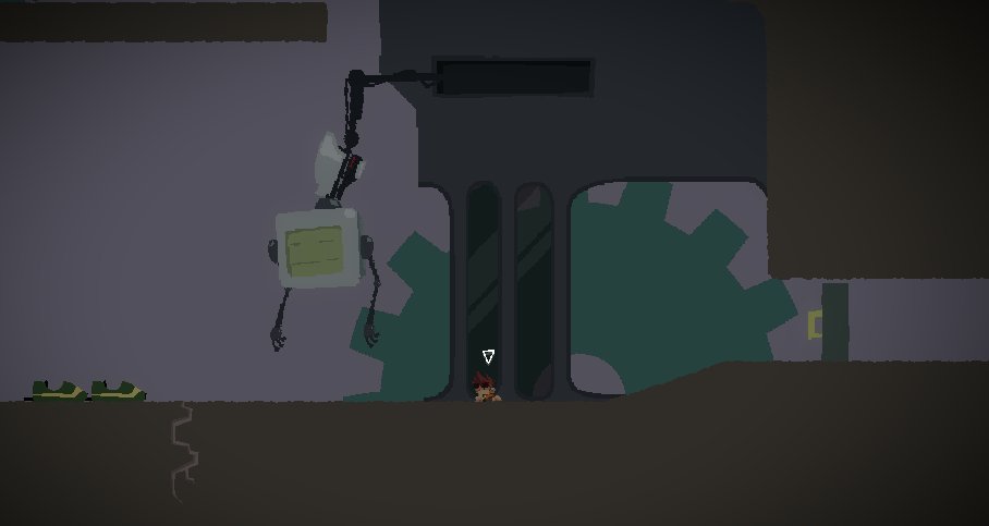 danthat's tweet photo. I found some old WIP screenshots for #ClockworkGod. One of the reasons I kept the game quiet for so long was it was built SENSIBLY: all the puzzles went in with placeholder graphics from start to finish, before ANY visuals were done. So it looked like arse for so long. https://t.co/VwJY3BEfvO
