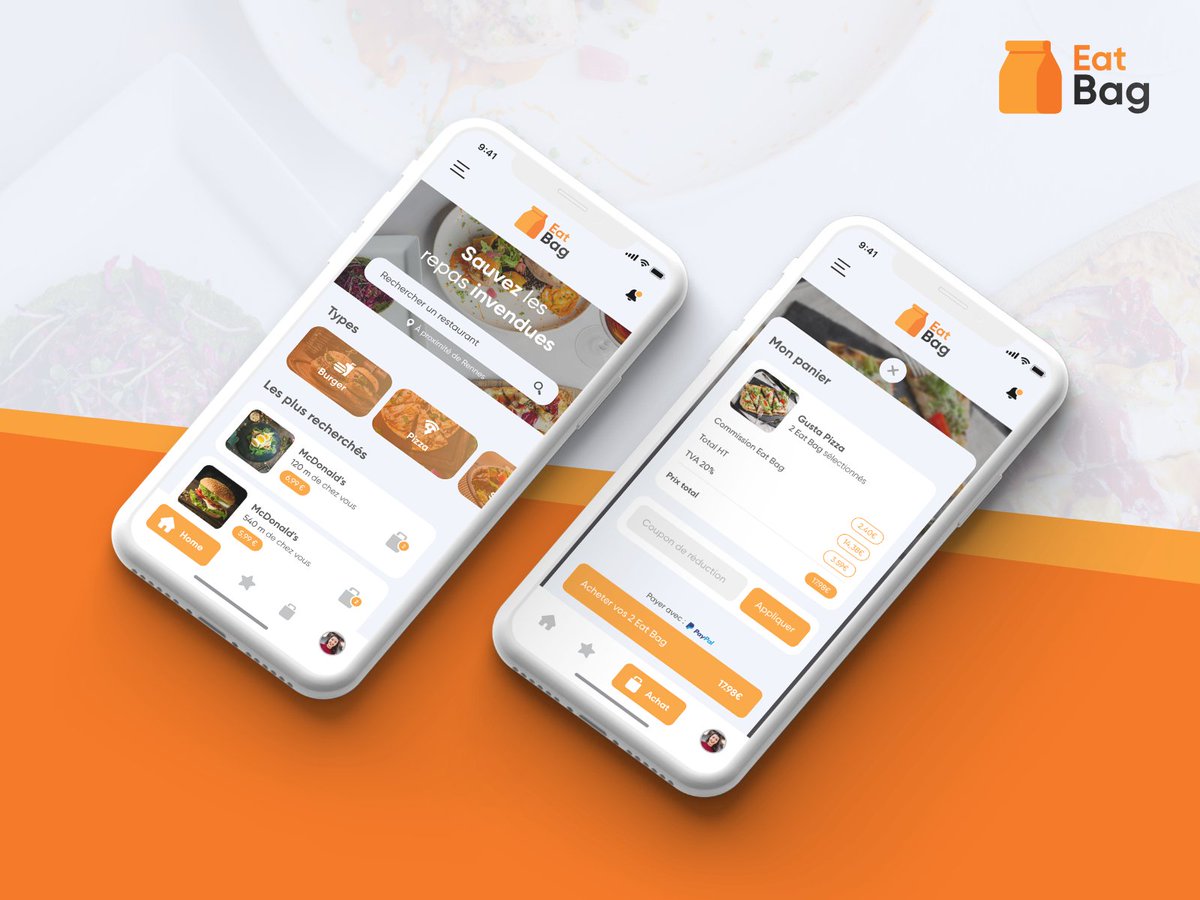 Adri1LM's tweet photo. @BastiUI Voici ma dernière création, c'est un concept d'application permettant d'éviter le gaspillage alimentaire dans les restaurants. C'est un projet de motion design que j'ai réalisé pour mes études. Voici la vidéo du motion 😀 : https://t.co/sRBdsgKGIc https://t.co/Z7tSifTRKt