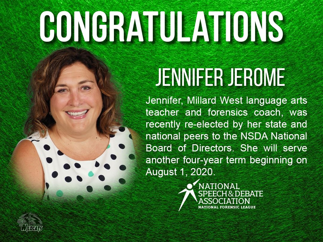 Congrats to <a href="/mwforensics/">MWHS Forensics Team</a> coach, Jennifer Jerome on her recent re-election! She currently co-chairs the rules and regulations committee. Way to represent MW on the national stage! #WildcatPower