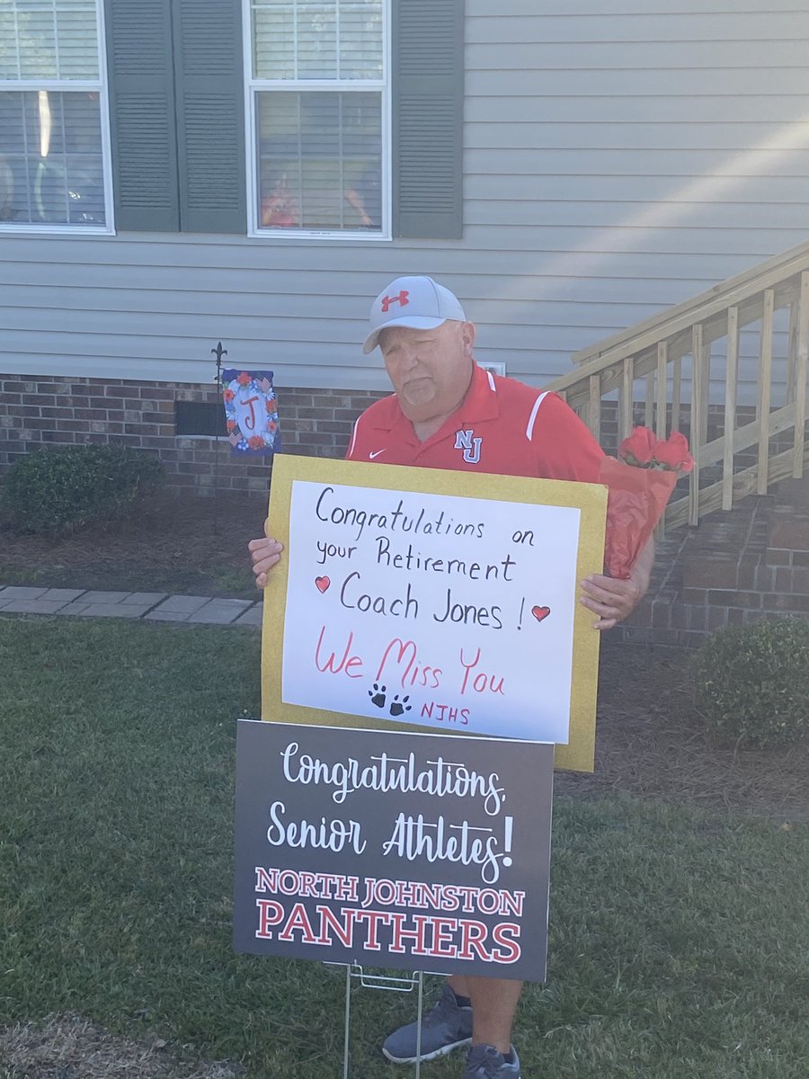 We also got to say thank you to the legend Coach Tim Jones on his retirement! He has done so much for so many for so long!!! Thank you Coach Jones for all you have done through the years for <a href="/NJHS_Panthers/">North Johnston High</a> !!! You will be missed!!! <a href="/JCPS_Athletics/">JCPS_Athletics</a>