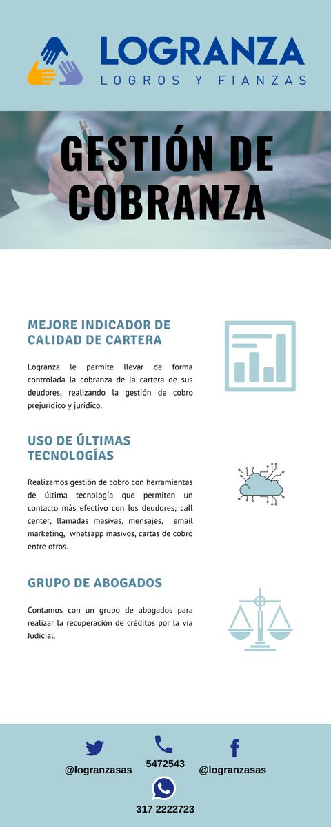 logranzasas's tweet photo. En Logranza, te podemos brindar todo lo que necesitas saber sobre gestión de cobranza. ¡COMUNÍCATE CON NOSOTROS! https://t.co/EwXsLM3stg