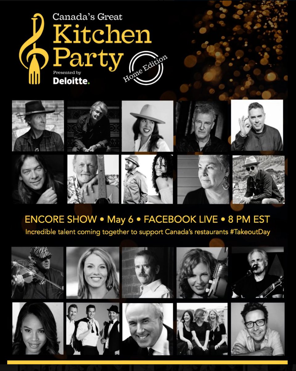 DannySchur's tweet photo. One sleep until the @GKitchenParty tomorrow at 8:00 PM EST. See #StandMovieMusical's #LisaBell along with the Jim Cuddy Band, Serena Ryder, Alan Frew, Ed Robertson, Alan Doyle and others, in support of #FrontLineWorkers on #TakeOutDay during #COVID19. https://t.co/OvDML1r9nx