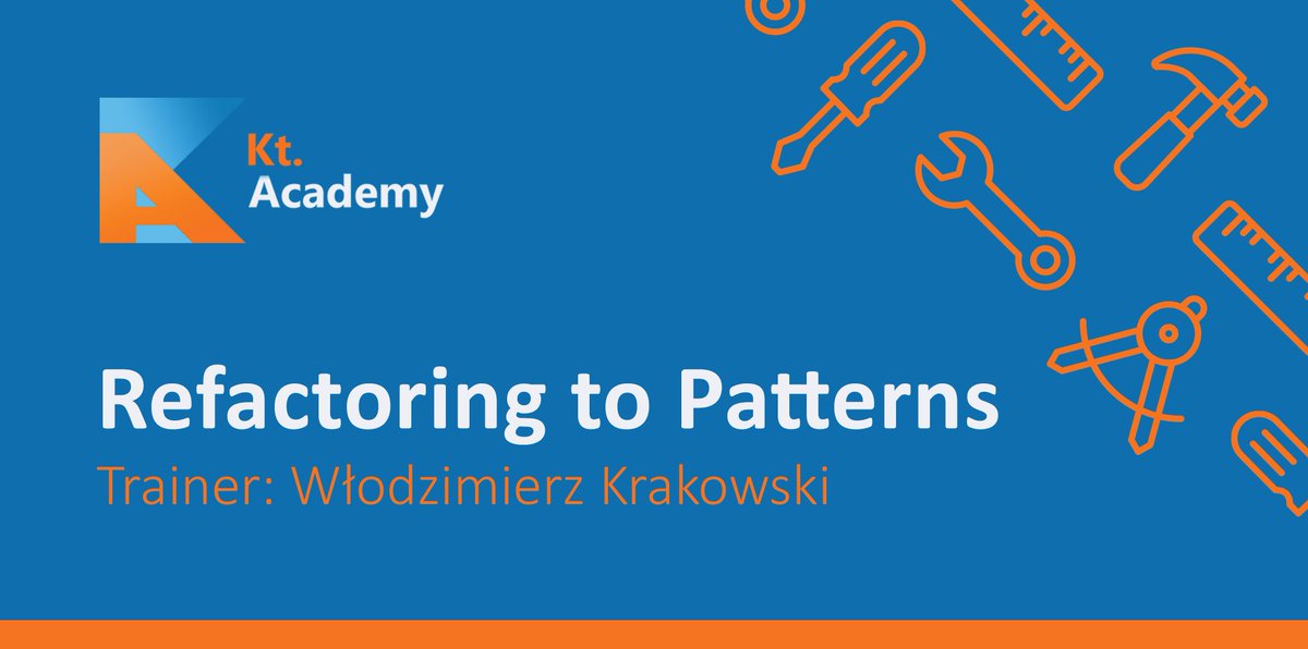 ktdotacademy's tweet image. Do you want to make your #code architecture more extendable, readable and testable? 🧐 Join our Refactoring to Patterns hands-on workshop conducted by @wlodekkr and learn how to do it by applying design #patterns! 💪
👉 kt.academy/workshop/refac…