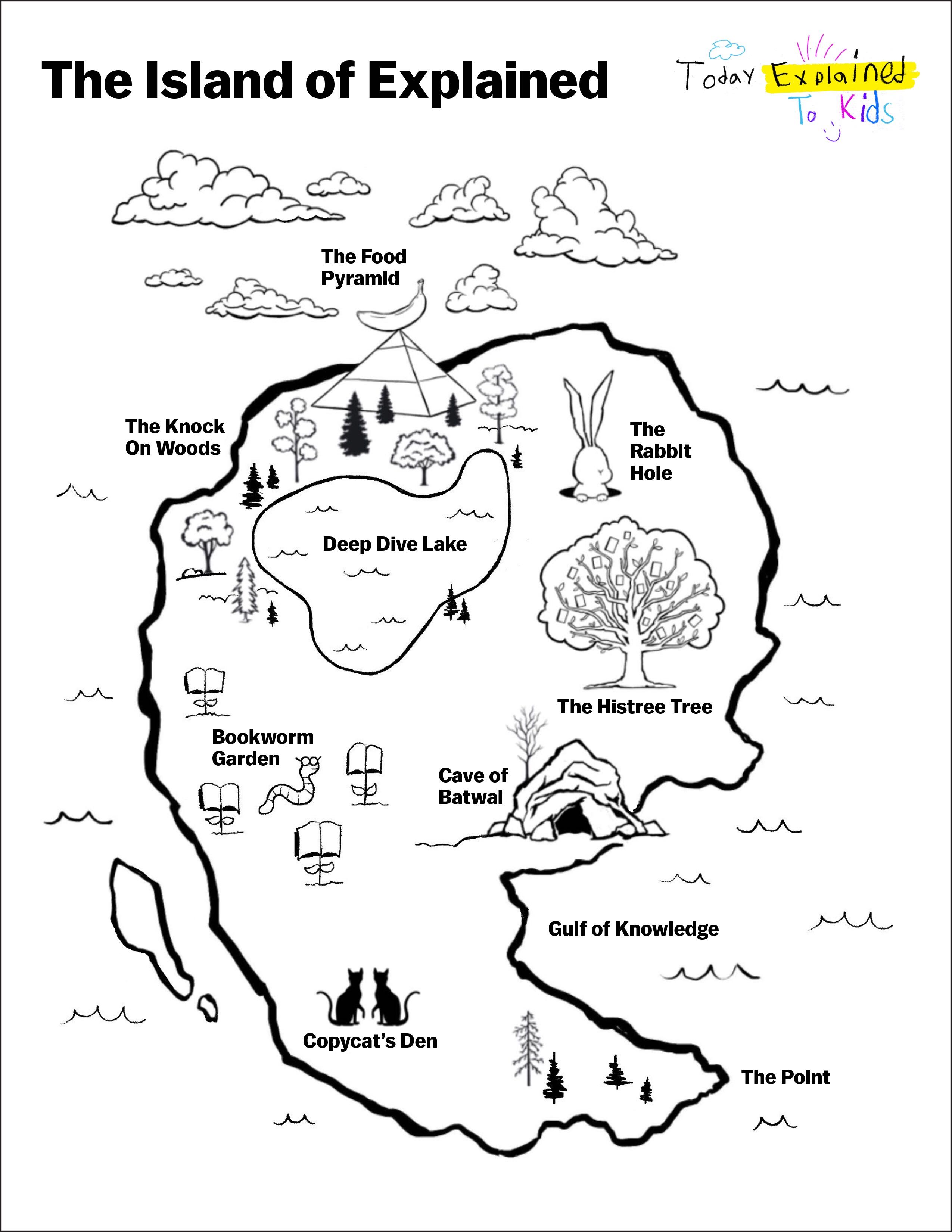 Vox on X: "Show us your Island of Explained! 1. Color in your map 2. Share  a photo with #TodayExplainedLearning Find more fun exercises you can do  with kids (or by yourself)