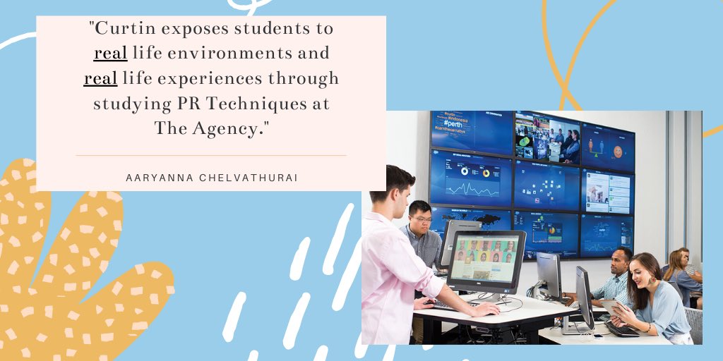 aaryxo's tweet photo. It’s difficult to gather real industry experience and envision what your future will look like behind a computer screen. 

That’s why #PRTechniques at Curtin holds its classes in The Agency, to expose students to a REAL industry environment 🖥!

@CurtinUni @CurtinPRSC https://t.co/hLPuBUx3M4