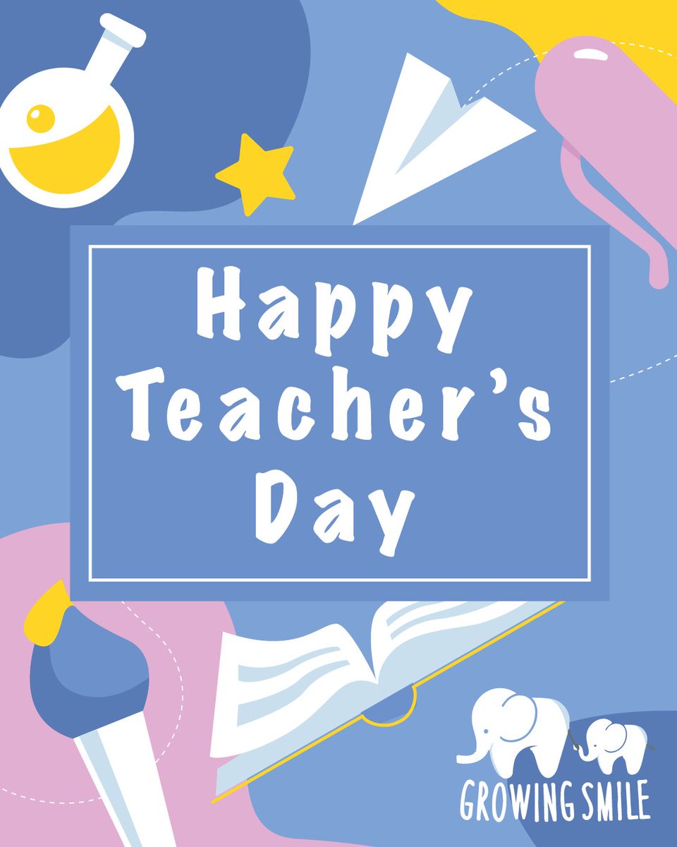 Happy Teacher's Day to all the wonderful Teachers. Thank you for all that you do!
#teachersday #teacher #growingsmile #peabodypediatricdentist