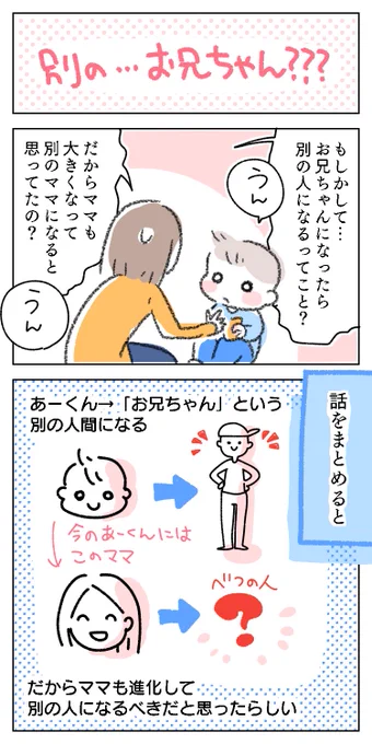 別のママがいいと言われて泣いたけど、よくよく聞いてみたら⋯
(2/2)
#育児絵日記 #育児漫画 