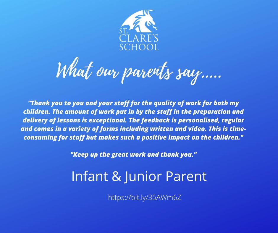 StClares_School's tweet photo. Thank you again for the kind messages that so many of you have sent in which are most welcome and encouraging for all our staff. Our Remote Learning Programme is available to view here https://t.co/ktojws0khG https://t.co/tgh0sTkEmF