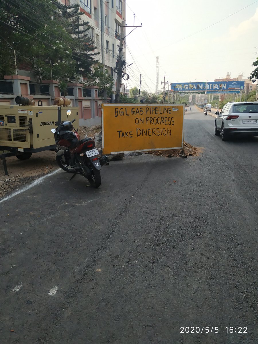 hydsandeep's tweet photo. @EE_Kukatpally @GHMCOnline @DC_Quthbullapur @CommissionrGHMC  @KTRTRS 
In Nizampet this road was newly layed 20 days back,but today they dig the road due to some work.
There is a huge gap in government sectors,where one lays the road and then another dig the road another day. https://t.co/jAmi3GWTT8