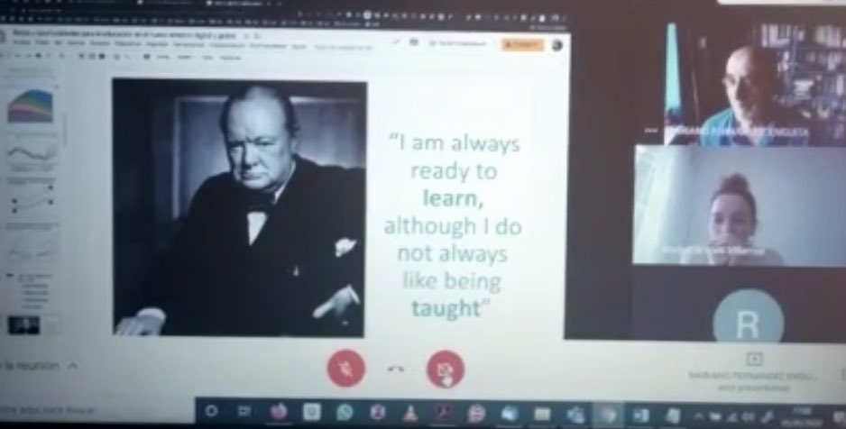 Un placer haber contado hoy dentro de los talleres online del Programa Mentor de la <a href="/UAM_Madrid/">UAM Autónoma Madrid</a> con <a href="/enguita/">Mariano Fernández-Enguita</a> hablando s/ retos y oportunidades para la educación en el nuevo entorno digital y global
Cc. <a href="/MariaGilIzq/">María Gil</a> <a href="/Nadsfp/">Nadia Fdez de Pinedo</a>