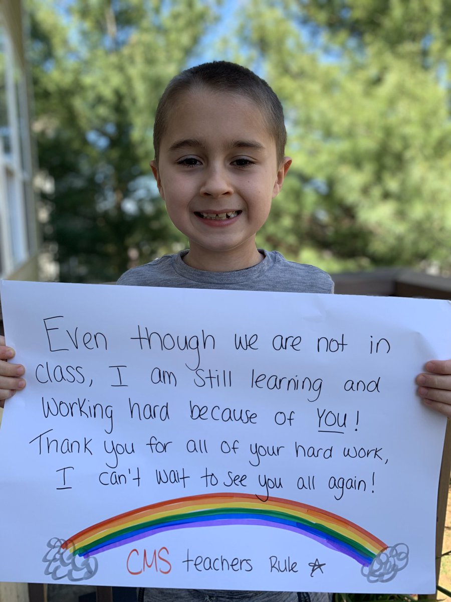 Matthew misses all of his CMS teachers. THANK YOU for all of your hard work and dedication, you are all amazing! 🌈✨ #ThankMOTeachers <a href="/CMSmtolive/">CMS Elementary School</a>