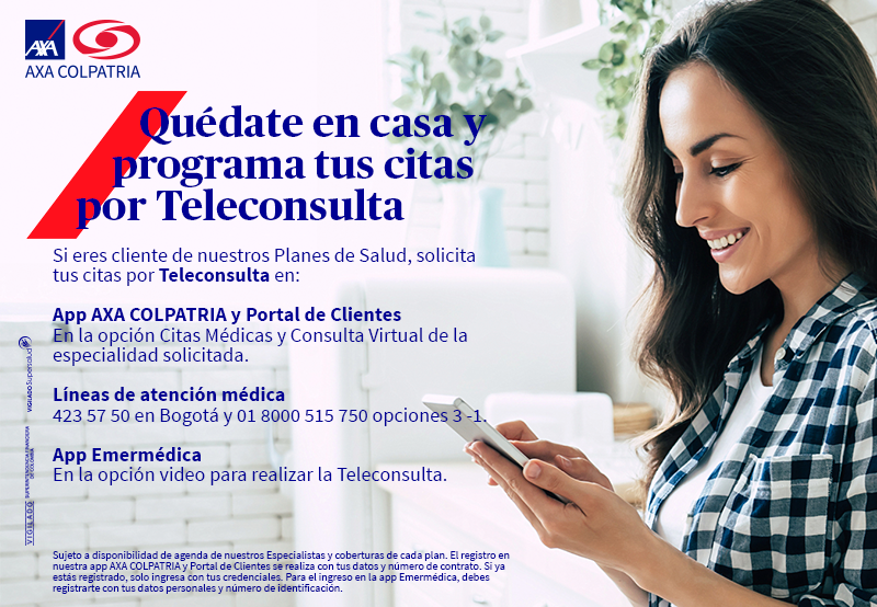 AXACOLPATRIA's tweet photo. Solicita tus citas prioritarias de Medicina General en la app de Emermédica. 

Para consulta externa, programa tus citas de Medicina General o con Especialistas de nuestros Centros de Especialistas Médicos, en la app AXA COLPATRIA, Portal de Clientes y líneas de atención médica. https://t.co/6JJmHEv1Bn