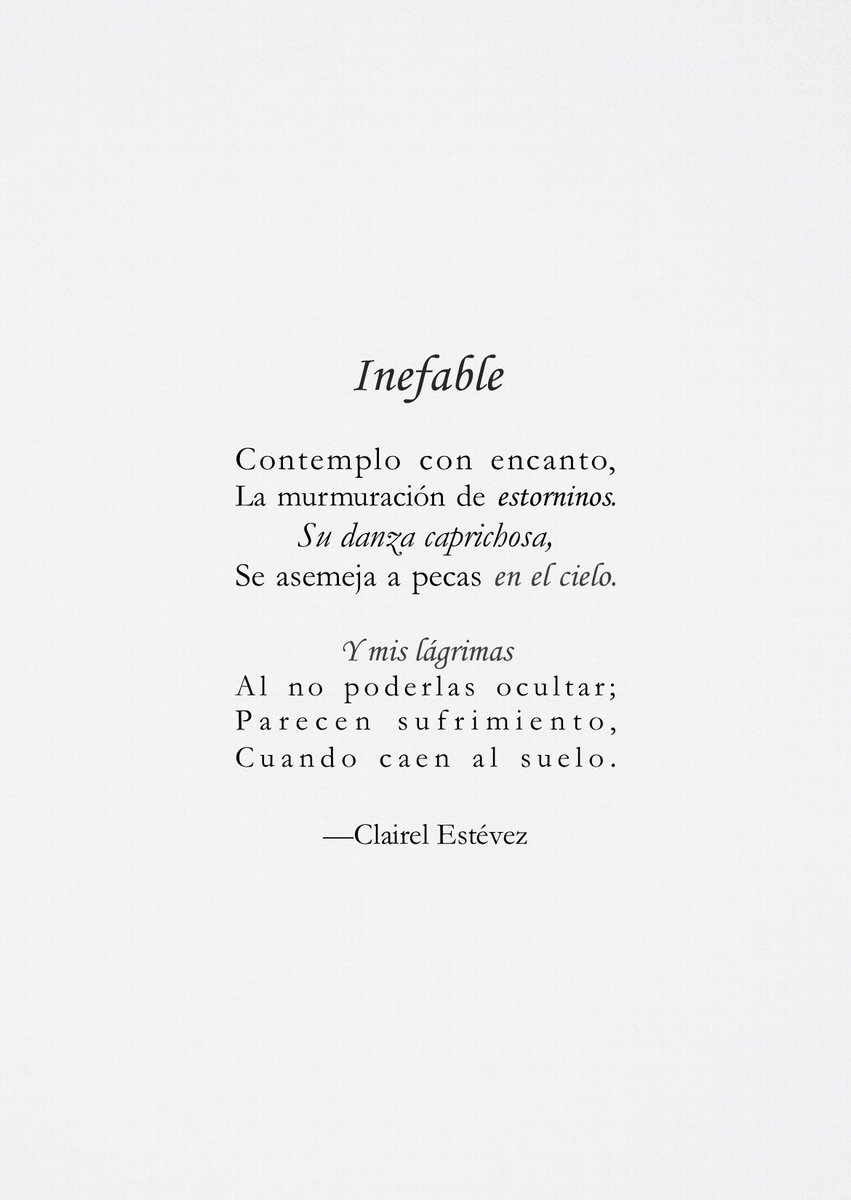⊱♡⊰ Inefable ⊱♡⊰ 
Instagram: instagram.com/clairelestevez/

 #poesías #poemas #frases #citas  #palabras #literatura #libros