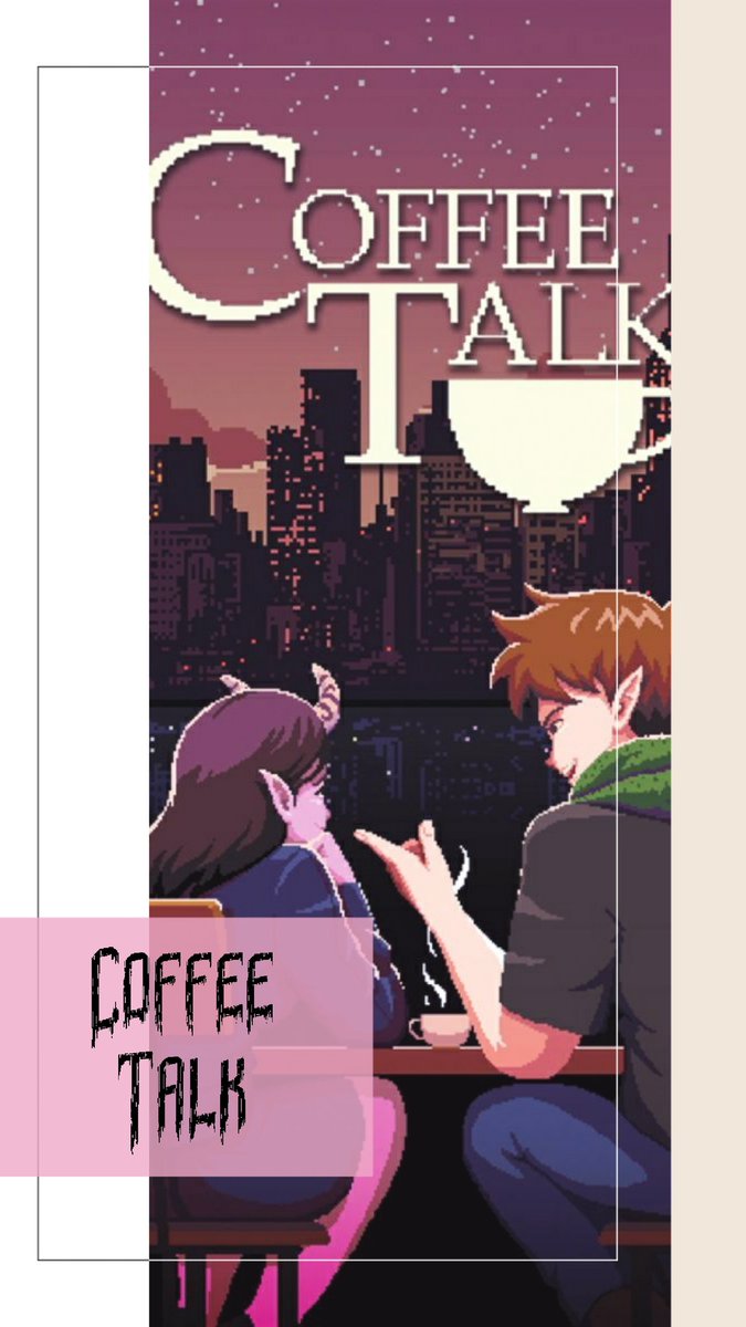 Game #40 complete; Coffee TalkThis was such a chill game. I loved making the drinks & trying to do the latte art (which I was awful at). I found all the characters & their stories interesting too. Overall, a pretty decent game.
