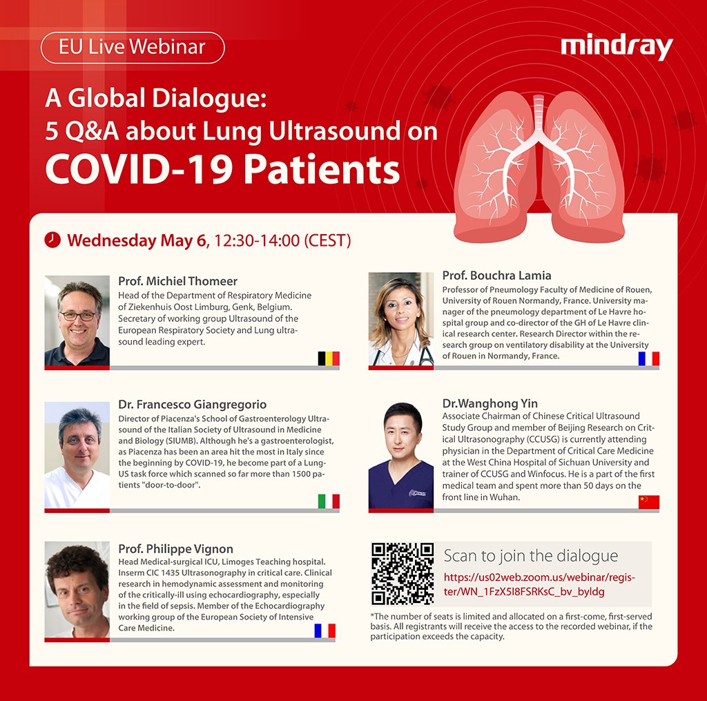 MindrayUK's tweet image. Sharing clinical insights on #lungultrasound and #COVID19.

Join the discussion TOMORROW at 11:30: 
ow.ly/v6c150zxuh7

#ultrasound #POCUS