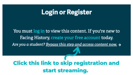 FacingCanada's tweet photo. Great news Ts! We usually only create accounts for educators, but in response to Covid, we have created a bypass for students! Just direct your students to the Login Page and tell them to click on the Bypass link to access webinars, videos, and readings! https://t.co/A5qIrmATcl https://t.co/k3iepr2Rlf