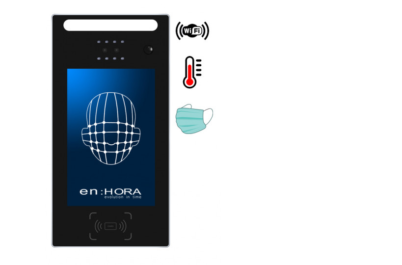 Tsimplifica's tweet photo. Terminal biométrico WIFI todo en uno con tecnología de reconocimiento facial , detección de temperatura, y detección de mascarilla, así como lectura de tarjetas de proximidad NFC. Garantiza máxima seguridad e higiene al proceso de identificación de empleados sin contacto. https://t.co/qtPDb3yWkv