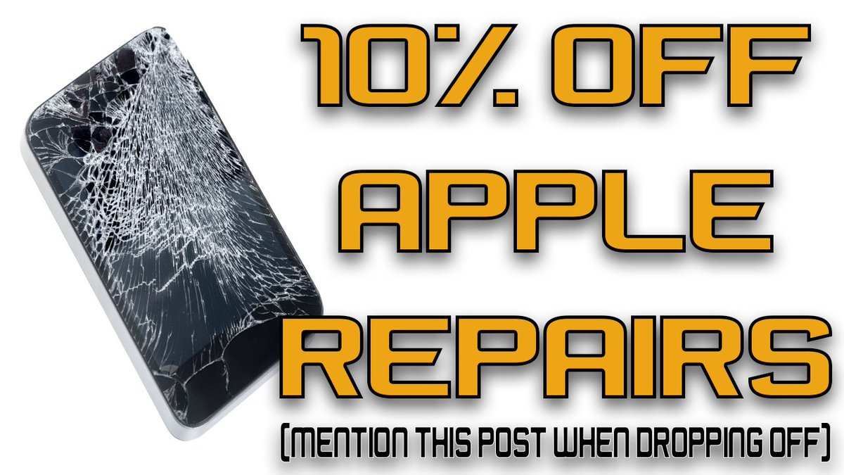 TotallyTechyInc's tweet photo. Looking at getting an Apple device repaired?  Mention this post when dropping off and get 10% off your repair!

#totallytechy #iphonerepair #ipadrepair #ottawa #ottawabusiness #smallbusiness #phonerepairottawa #repairiphone #repairipad https://t.co/j42kJhk5mm