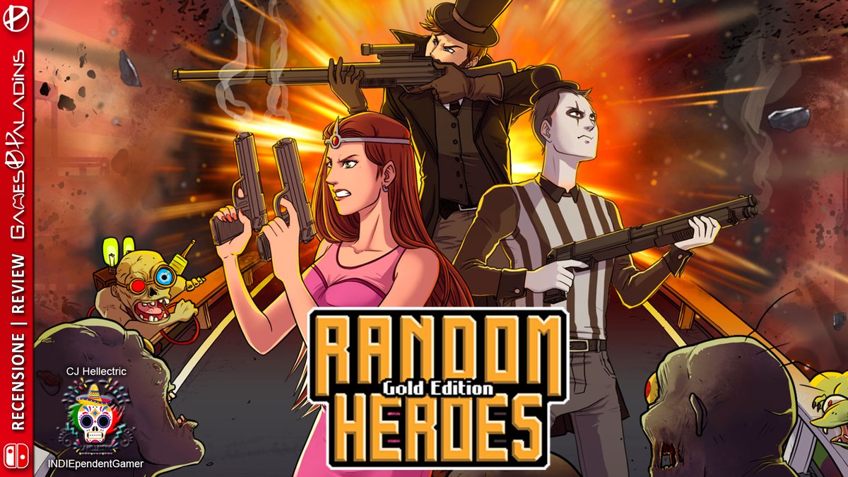 GamesPaladinsIT's tweet photo. @RatalaikaGames e @Woblyware portano Random Heroes: Gold Edition su #console
Uno #sparatutto a scorrimento verticale in puro stile #arcade con elementi #platform

#Recensione #Review #Gameplay
https://t.co/5nx6fWXjiN

#randomheroesgoldedition
#Shoother #Shmup #IndieGame #IndieDev https://t.co/eP6zzGsXql