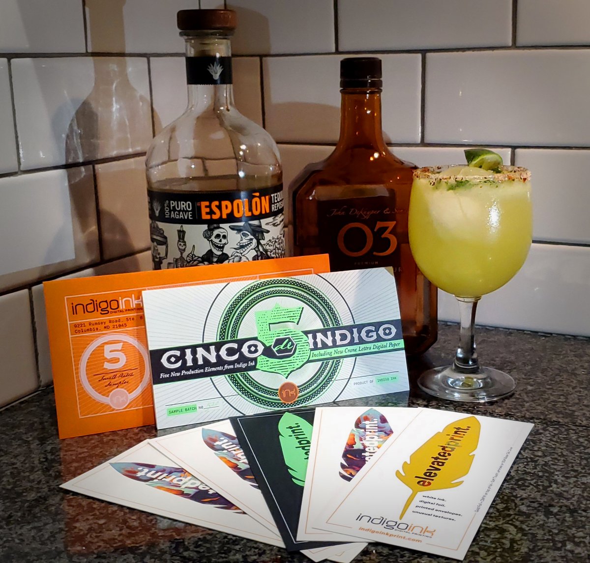 Happy #CincodeMayo2020 ! We're revealing our Cinco de Indigo sample pack that features 5 production examples &amp; announcing that we now offer <a href="/mohawkpaper/">Mohawk</a> Crane Lettra digital paper. Designers... maintain consistent color, texture, and weight across digital, offset, and letterpress