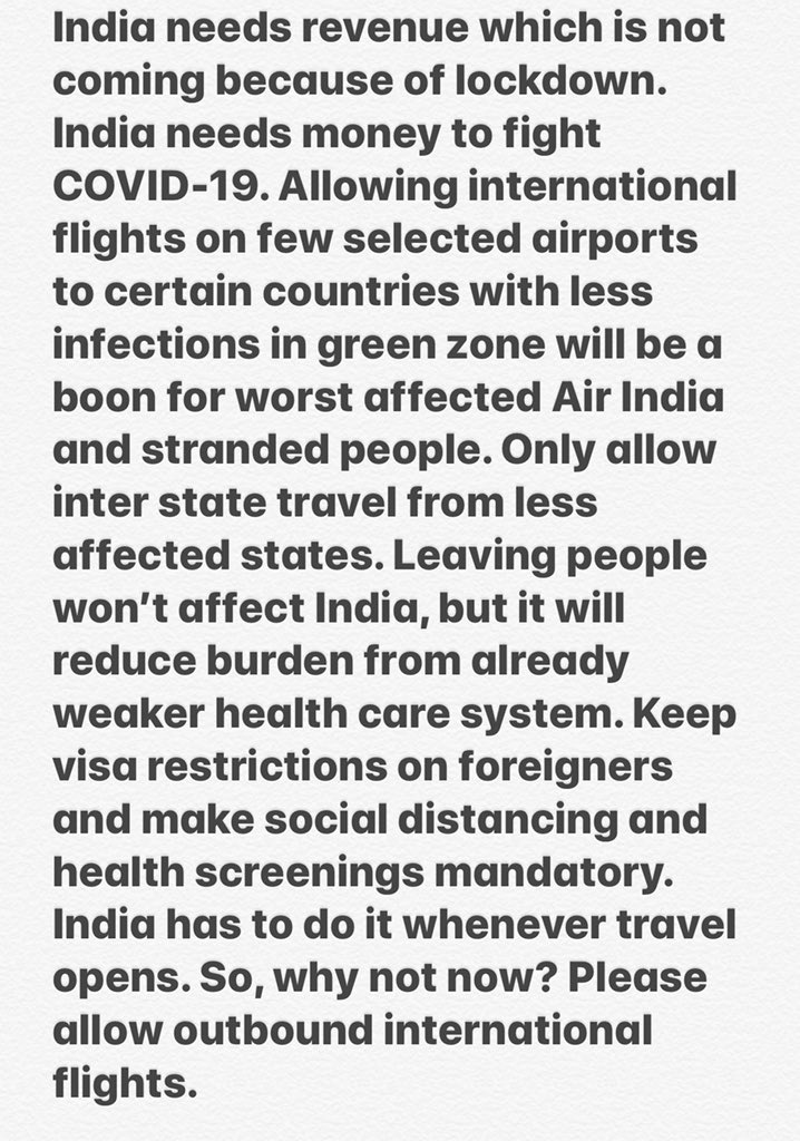 gurpreetsidhuPE's tweet photo. @rahulkanwal @HardeepSPuri @MoCA_GoI @rahulkanwal why GOI is not opening airspace and let Indian citizens in and foreigners out. Govt dont need to repatriation. Airports, airlines and ppl  everything is ready. Enforce ur medical screenings and health protocols for all and quarantine all incoming ppl. Let NRIs go. https://t.co/TpEhy50lBs
