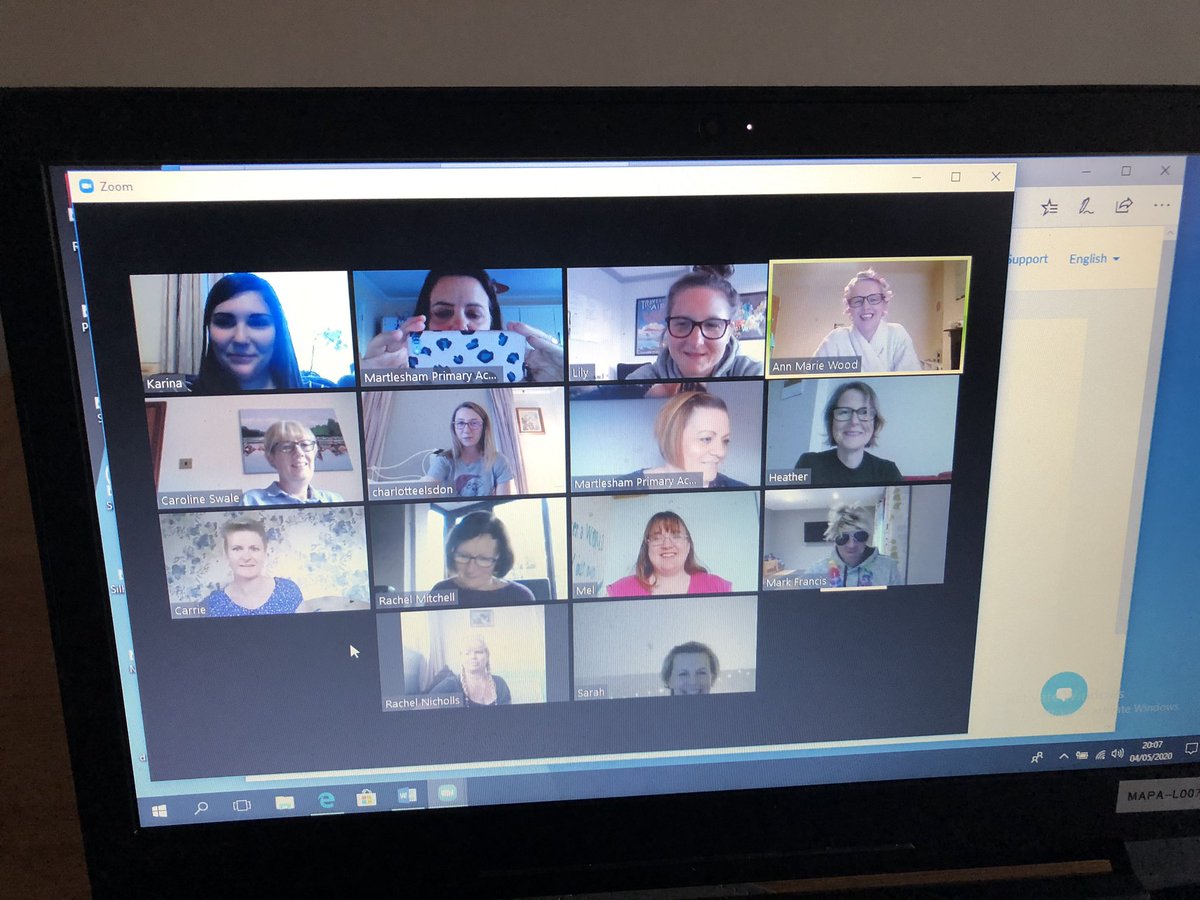 Lucky to work with such a great team! Staff BINGO sure made us all smile on a Monday evening! Can you spot someone in fancy dress? #team #wellbeing #StayHomeStaySafe #lockdown2020